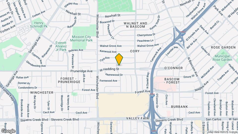 2395 W Hedding St Map and Location Details