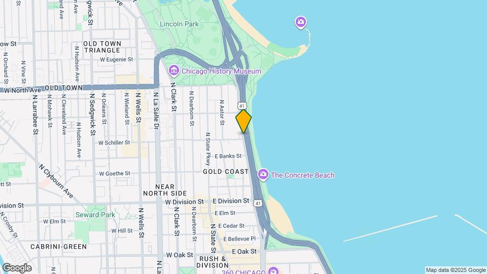 1407 N Lake Shore Dr Map and Location Details