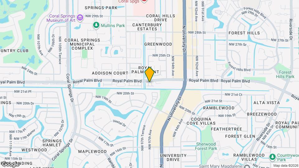 9678 Royal Palm Blvd Map and Location Details