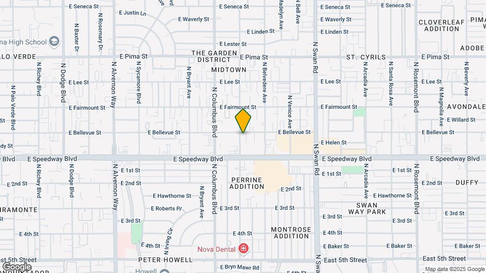 1166 N Catalina Ave Map and Location Details