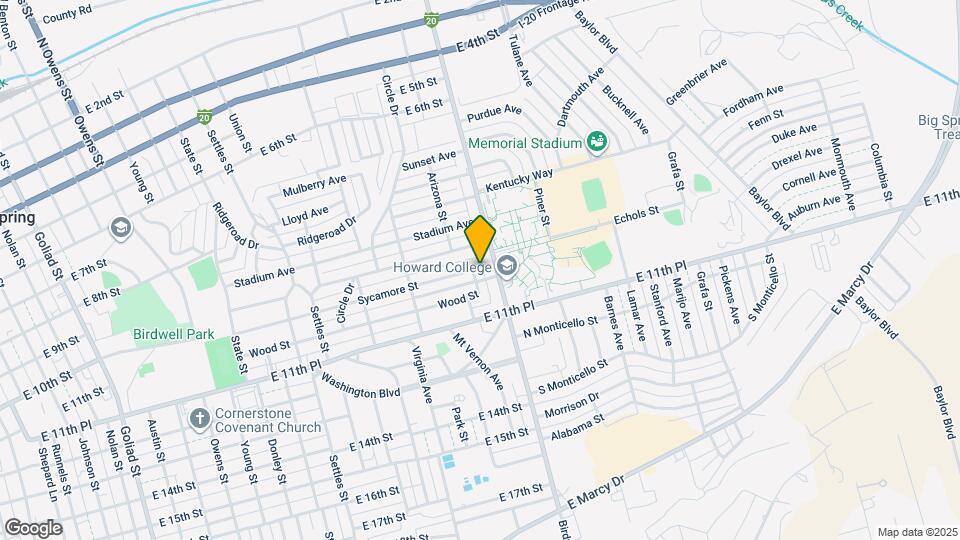 1607 Sycamore St Map and Location Details