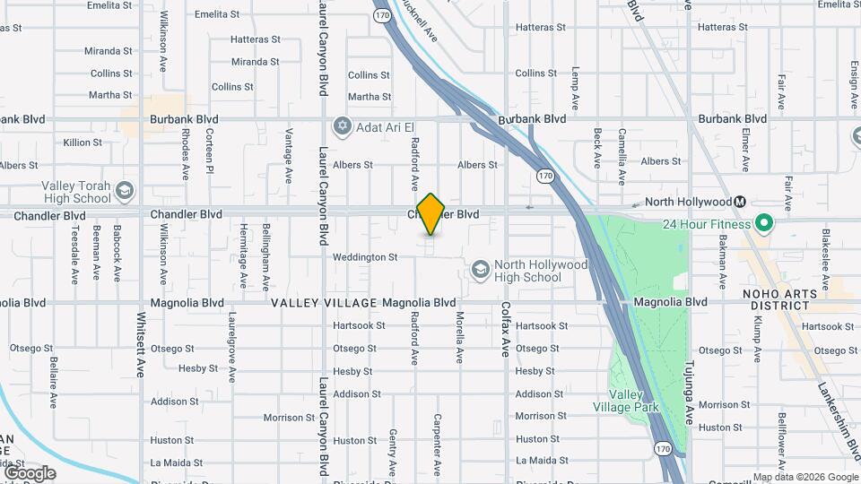 5318 Radford Ave Map and Location Details