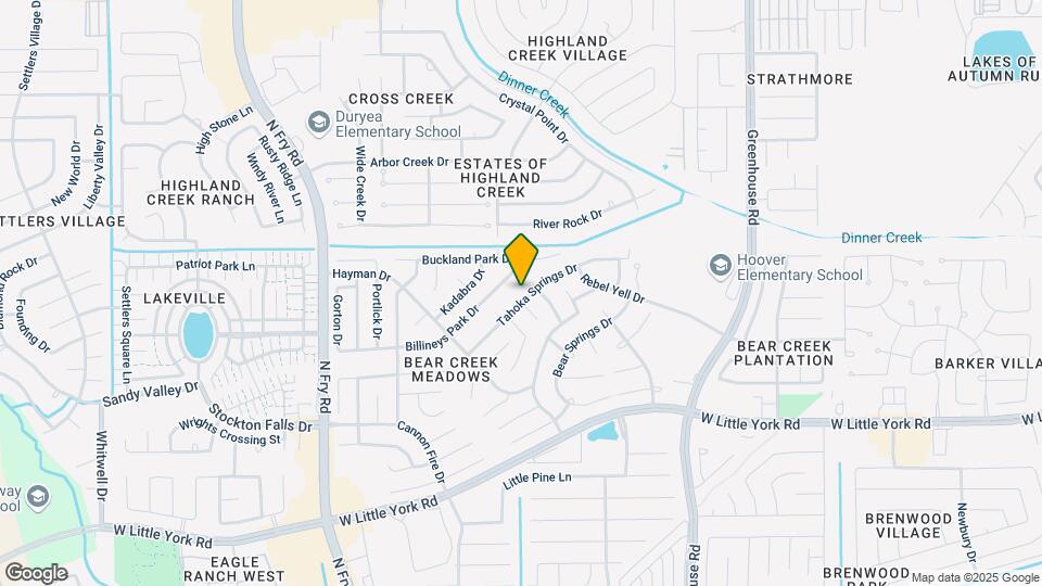 19464 Tahoka Springs Drive Map and Location Details