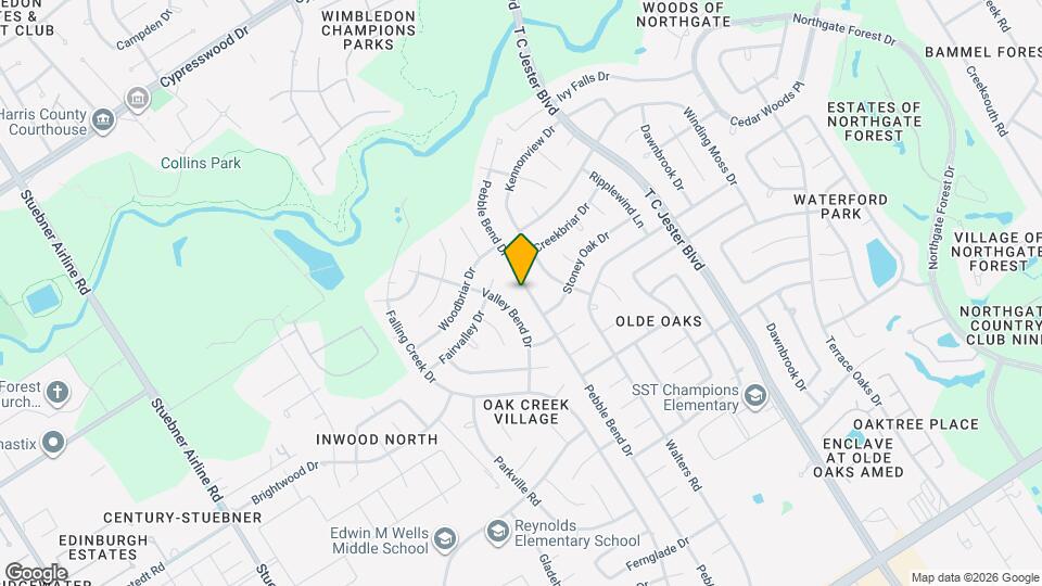 15519 Pebble Bend Dr Map and Location Details
