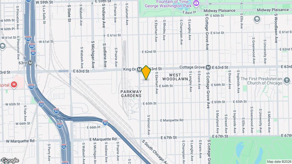 6344 S Vernon Ave, Unit Vernon 2 Bed Map and Location Details