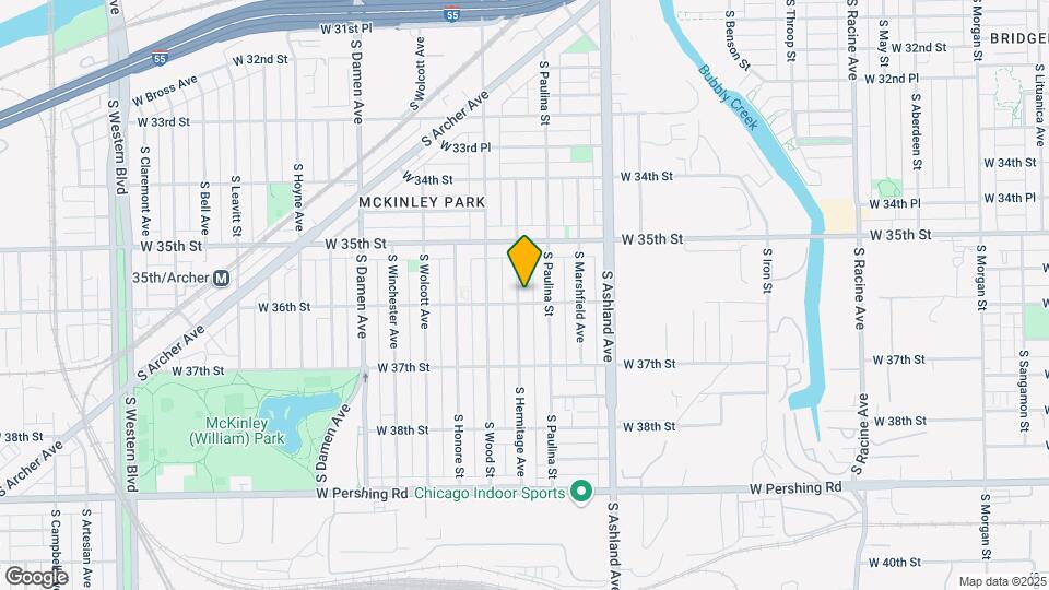 3553 S Hermitage Ave, Unit 1 Map and Location Details