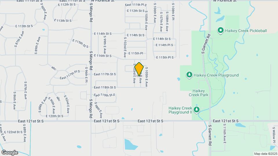 11722 S 104th E Ave Map and Location Details