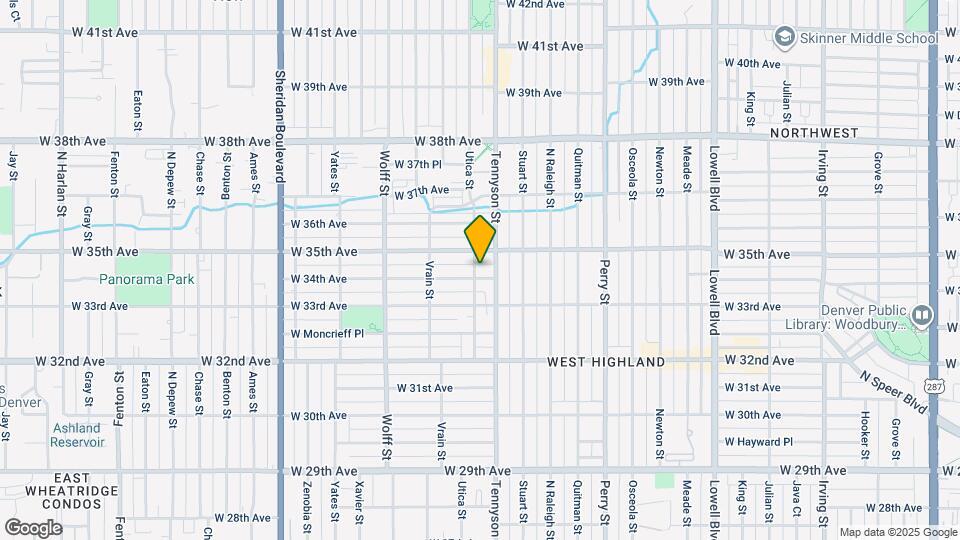 3422 Utica St Map and Location Details