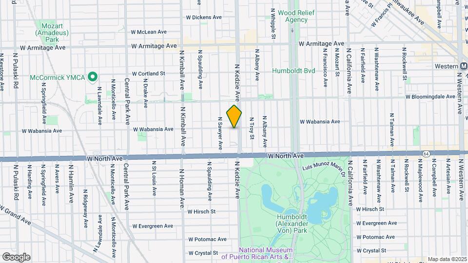 1654 N Kedzie Ave Map and Location Details