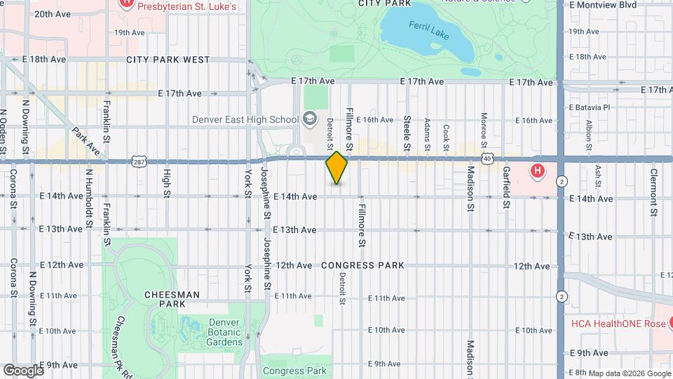 1415 Detroit St, Unit #2 Map and Location Details