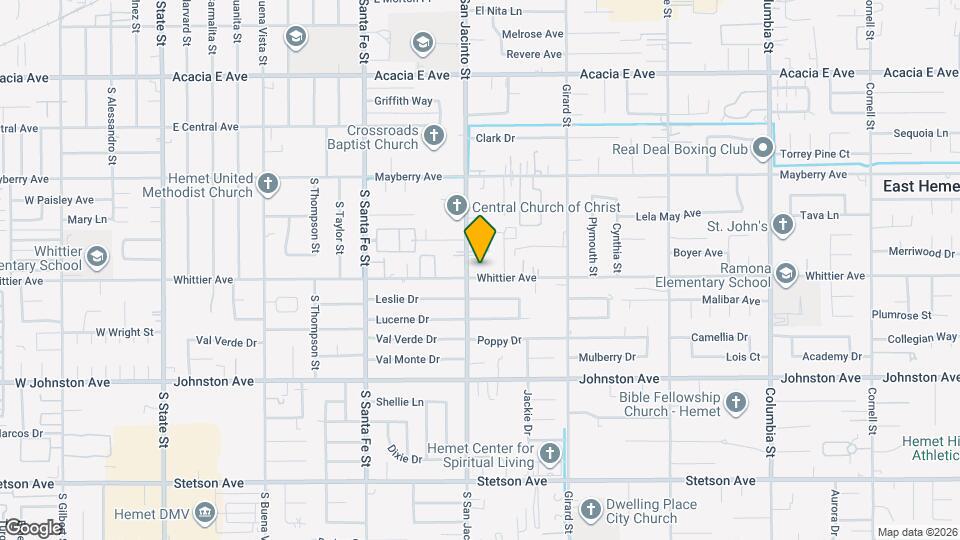 26450 S San Jacinto St Map and Location Details