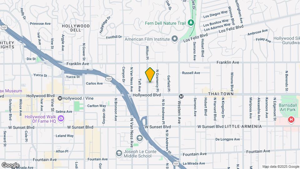 1736 N Wilton Pl Map and Location Details