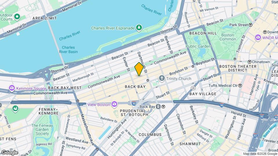 184 Newbury St, Unit 6 Map and Location Details