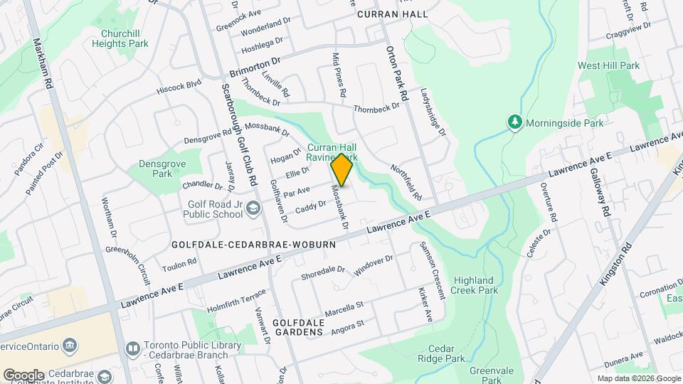 27 Mossbank Dr Map and Location Details