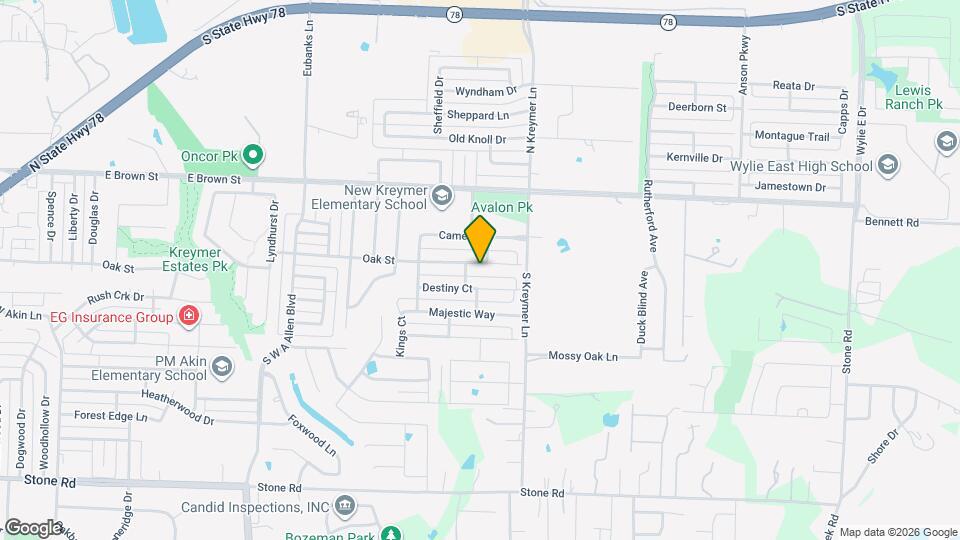 1304 Oak St Map and Location Details