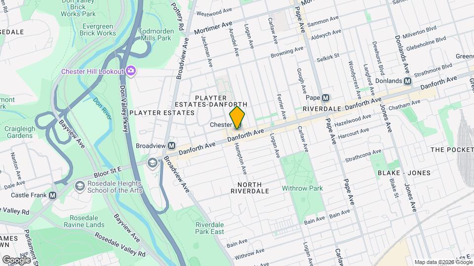 358 Danforth Ave Map and Location Details