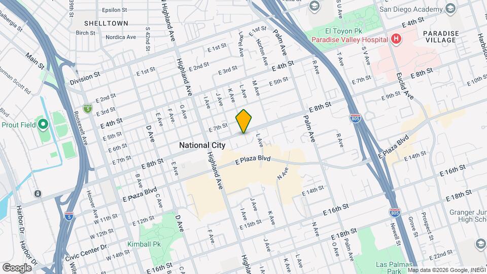 1038 E 8th St Mapa y Detalles de la Ubicación