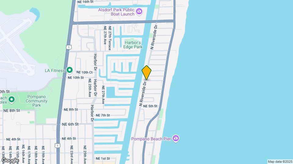 626 N Riverside Dr Mapa y Detalles de la Ubicación