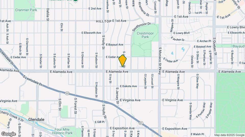 295 S Jasmine St Map and Location Details