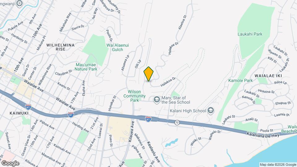 1548 Halekoa Dr Map and Location Details