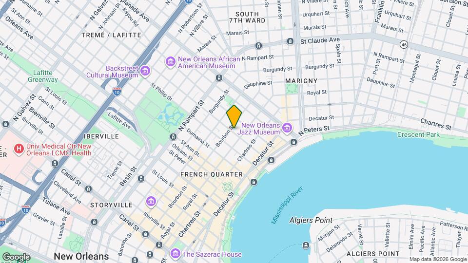 727 Ursulines Ave, Unit 3 Map and Location Details