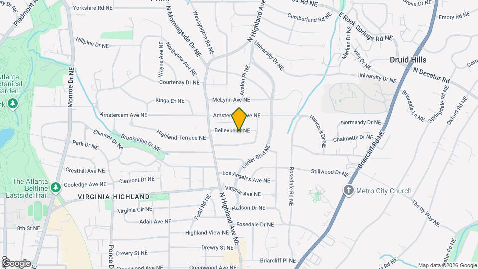 1055 Bellevue Dr NE Map and Location Details