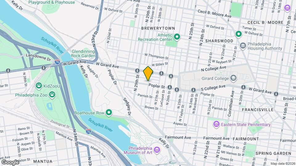 2801 Poplar St, Unit Unit 1R Map and Location Details