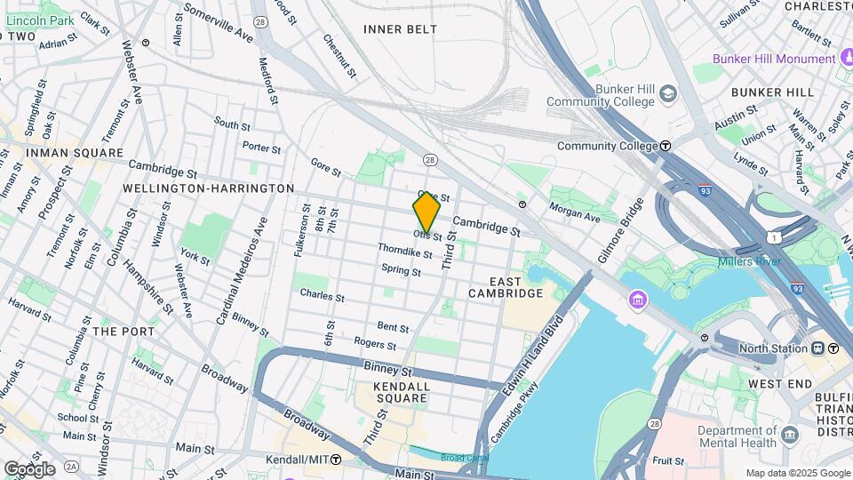 74 Otis St, Unit 2R Map and Location Details