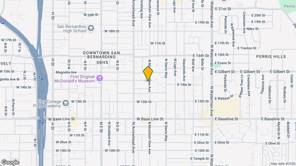 1390-1396 N Mountain View Ave Map and Location Details