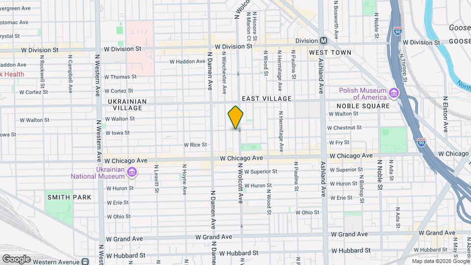 858 N Wolcott Ave Map and Location Details