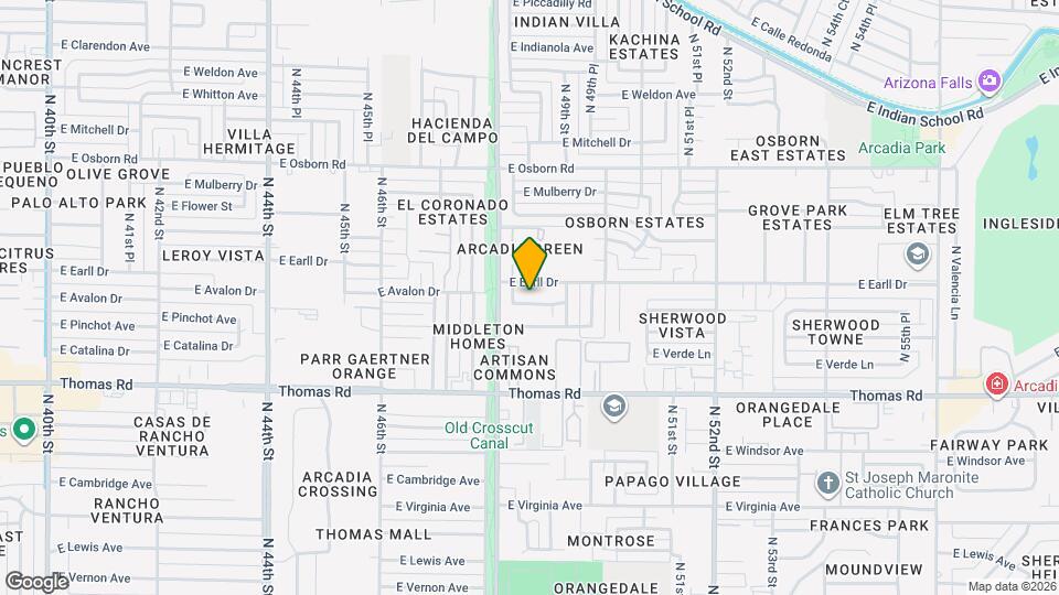 4826 E Avalon Dr Map and Location Details
