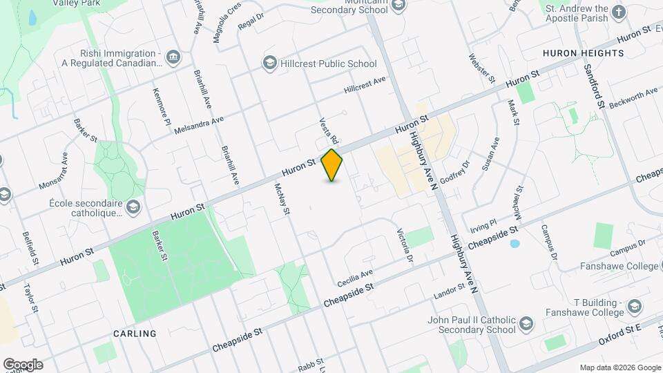 1231 Huron St Map and Location Details