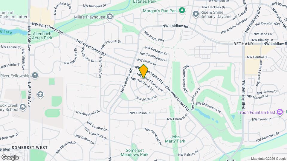 16847 NW Oak Creek Dr Map and Location Details