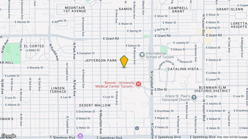 1536 E Waverly St Map and Location Details