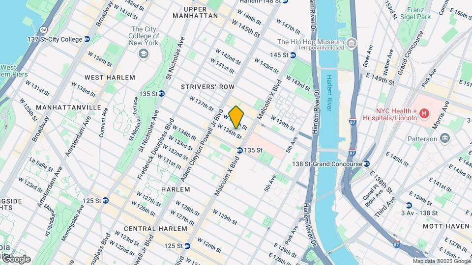 115 W 136th St Map and Location Details
