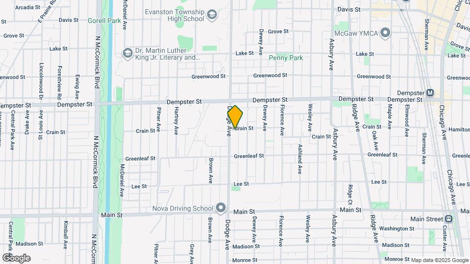 1820 Crain St Map and Location Details