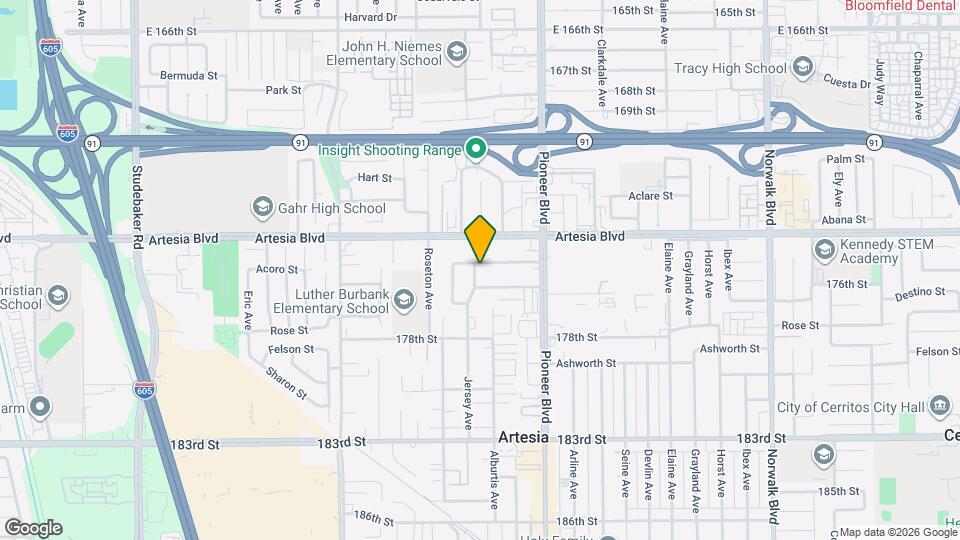 17508 Jersey Ave Map and Location Details
