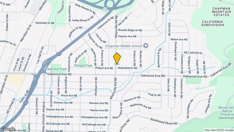 1701 Wakefield Dr NE Map and Location Details
