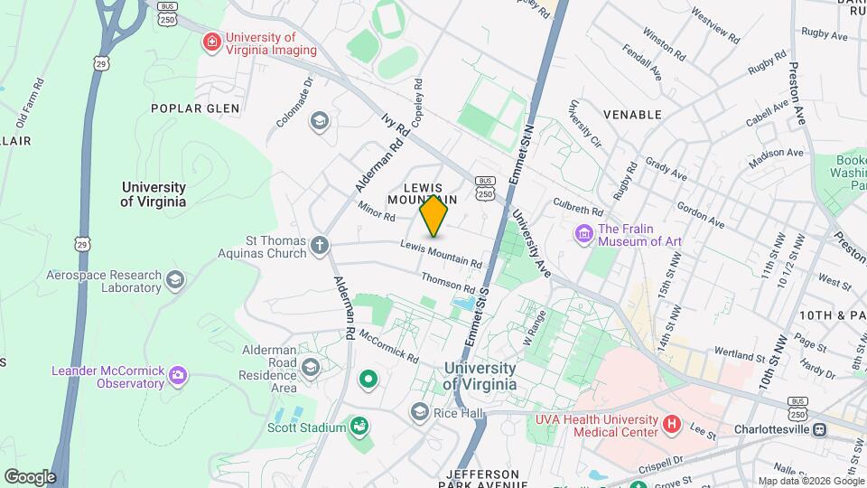 1933 Lewis Mountain Rd Map and Location Details