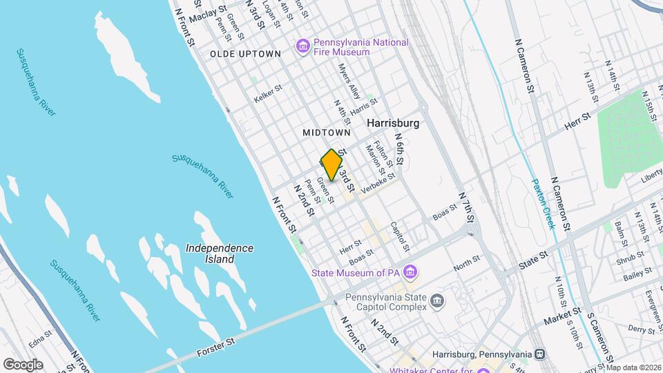 1338 Susquehanna St Map and Location Details