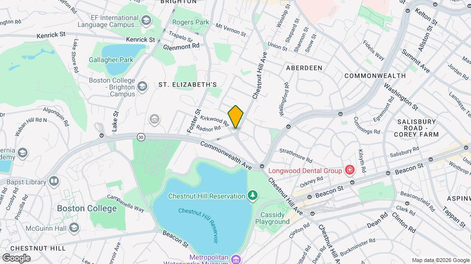 213 Chestnut Hill Ave Map and Location Details