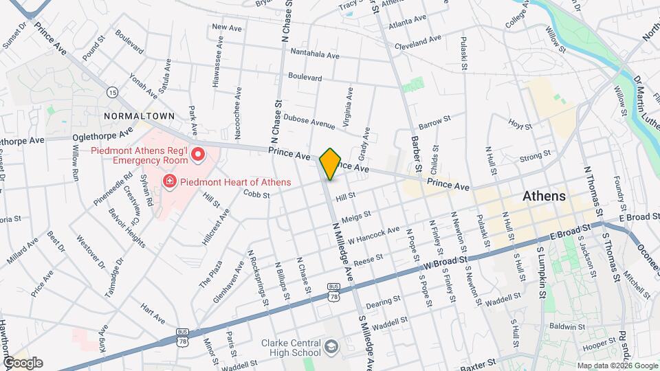 584 N Milledge Ave, Unit 584 N Milledge Map and Location Details