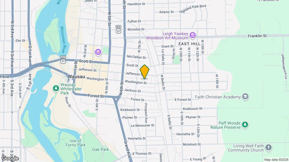 718 Washington St Map and Location Details