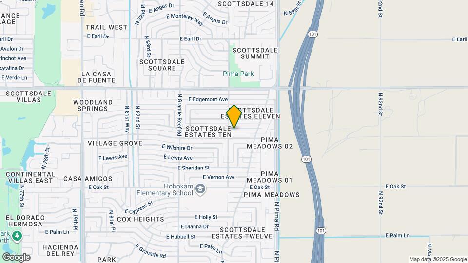 8607 E Cambridge Ave Map and Location Details