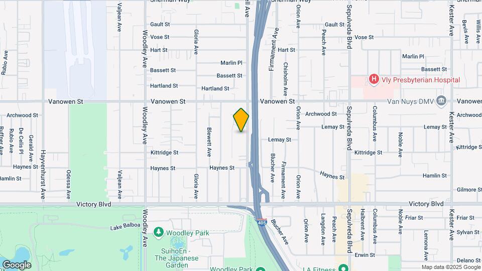 6643 Haskell Avenue Map and Location Details