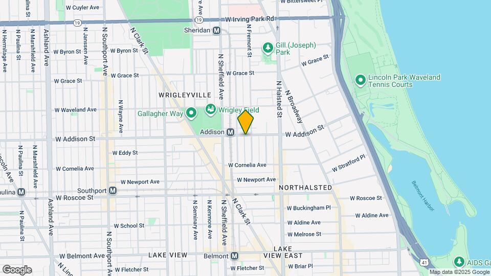 909 W Addison St, Unit 2 Map and Location Details