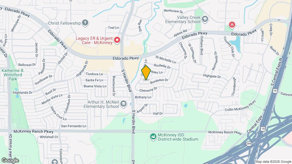 2718 Bordeaux Dr Map and Location Details