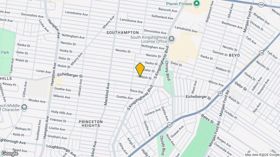 4958 Walsh St Mapa y Detalles de la Ubicación