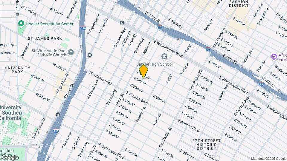 211 E 24th St Map and Location Details