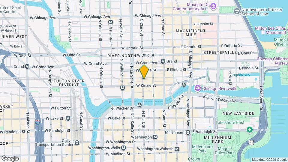 413 N Clark St Map and Location Details